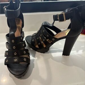 Elegant Black Strappy Heels